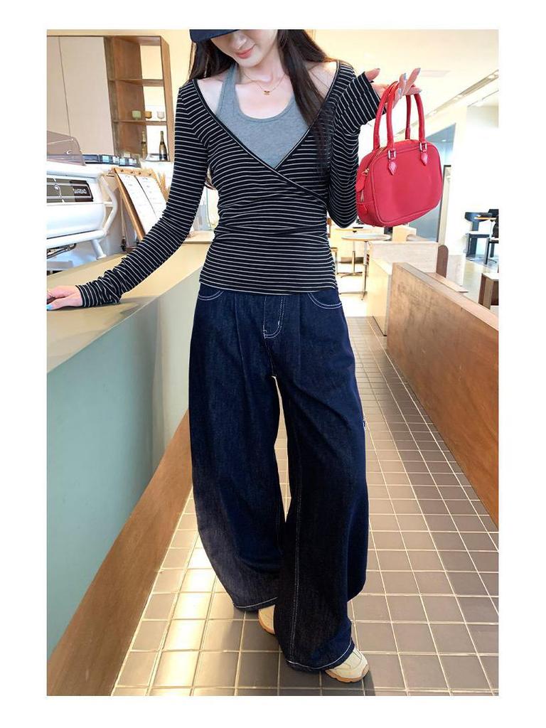 In-Stock Women's Black Long Sleeve Two-Piece Base Layer Tunic – Autumn Collection