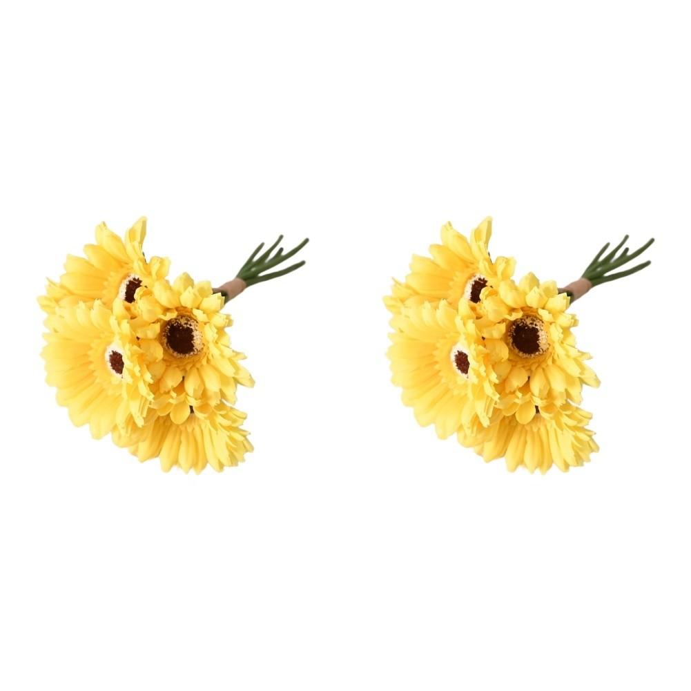 

Artificial Silk Sunflower Daisy Bouquet for Wedding and Outdoor Event Decoration Lightweight with Detailed Design жовтий