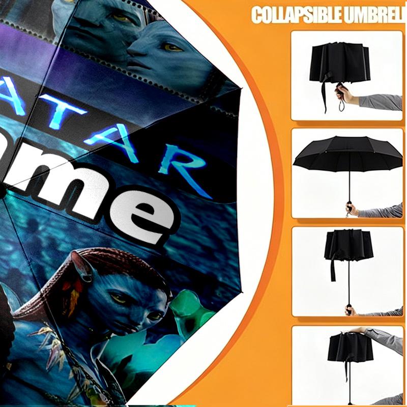 Parapluie Personnalisé avec Avatar Imprimé, Ouverture/Fermeture Automatique, Structure Robuste à 8 Baleines, Utilisation Quotidienne, Camping, Randonnée, Cadeau d'Anniversaire