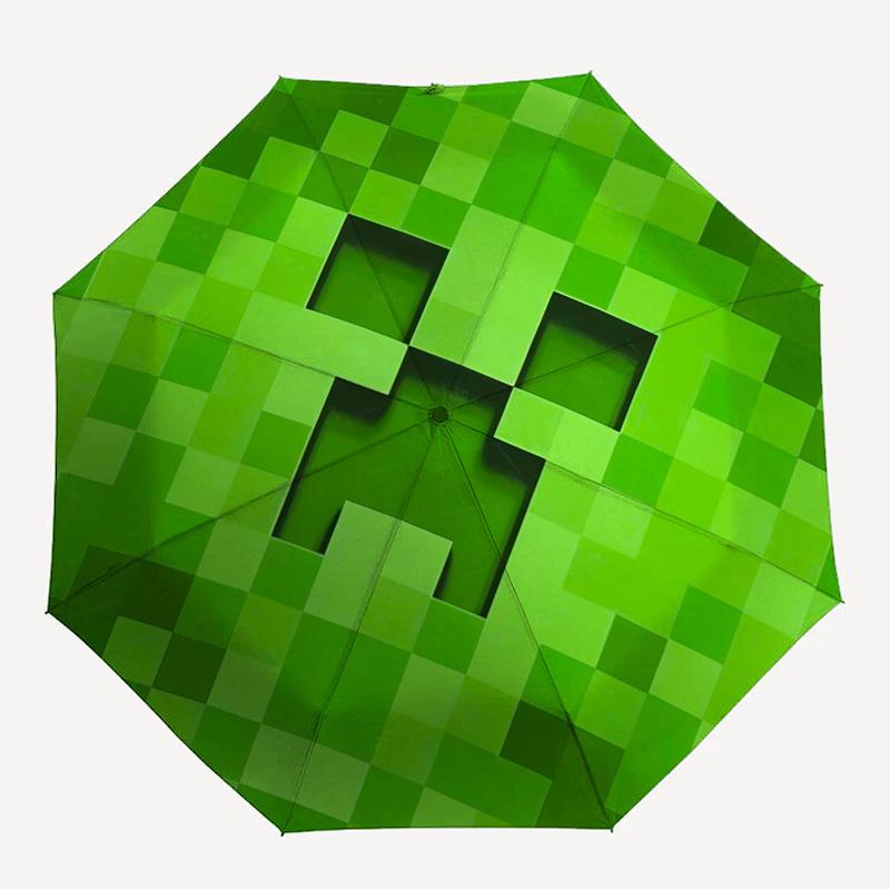 

1pc My World pixel game Creeper Themed High-quality Umbrella,Automatic Opening and Closing Umbrella,Multi-functional Umbrella G0811169