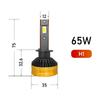 Universal Car LED Headlight Bulbs, 12V/24V, Super Bright H4 High/Low Beam, H7/H11