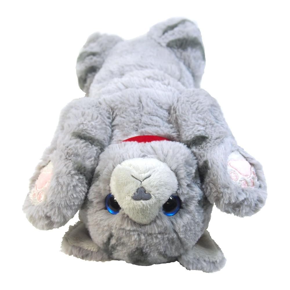 Sun Lemon Knee Cat Plush Toy M Size Gray
