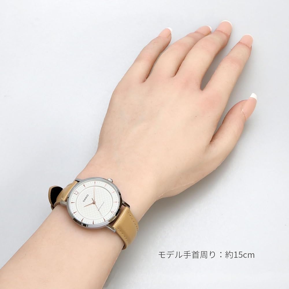 Casio Analog Quartz Women's Watch LTP-VT04L-7A1 Beige Leather Band Overseas Model