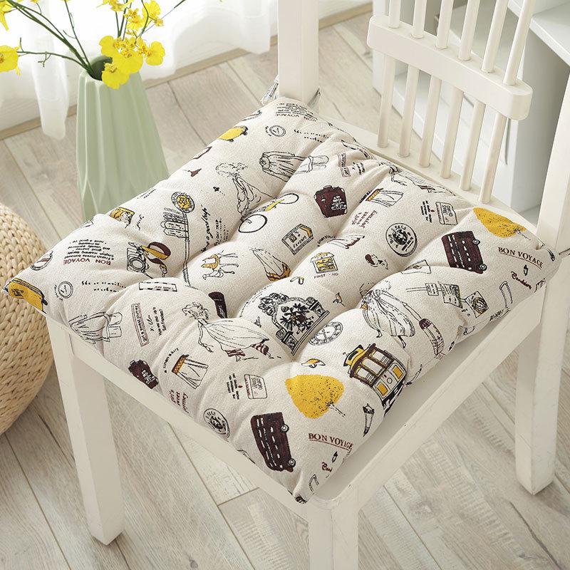 

Квадратна лляна подушка-татами для сидіння для обідніх, офісних або дитячих стільців 50*50 (Thickened Linen Square)