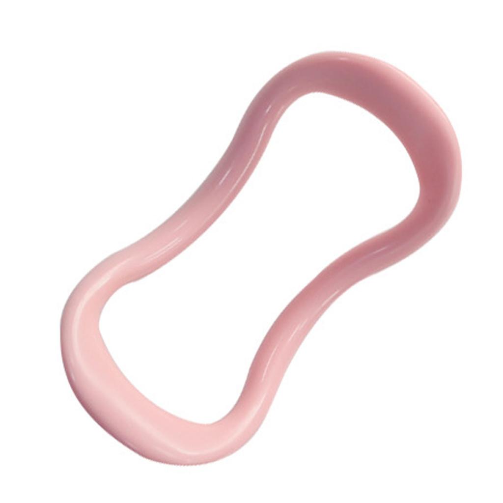 Fitness Yoga Ring Environmentally Friendly PP Fitness Circle Curved Equipment for Workout Pink
