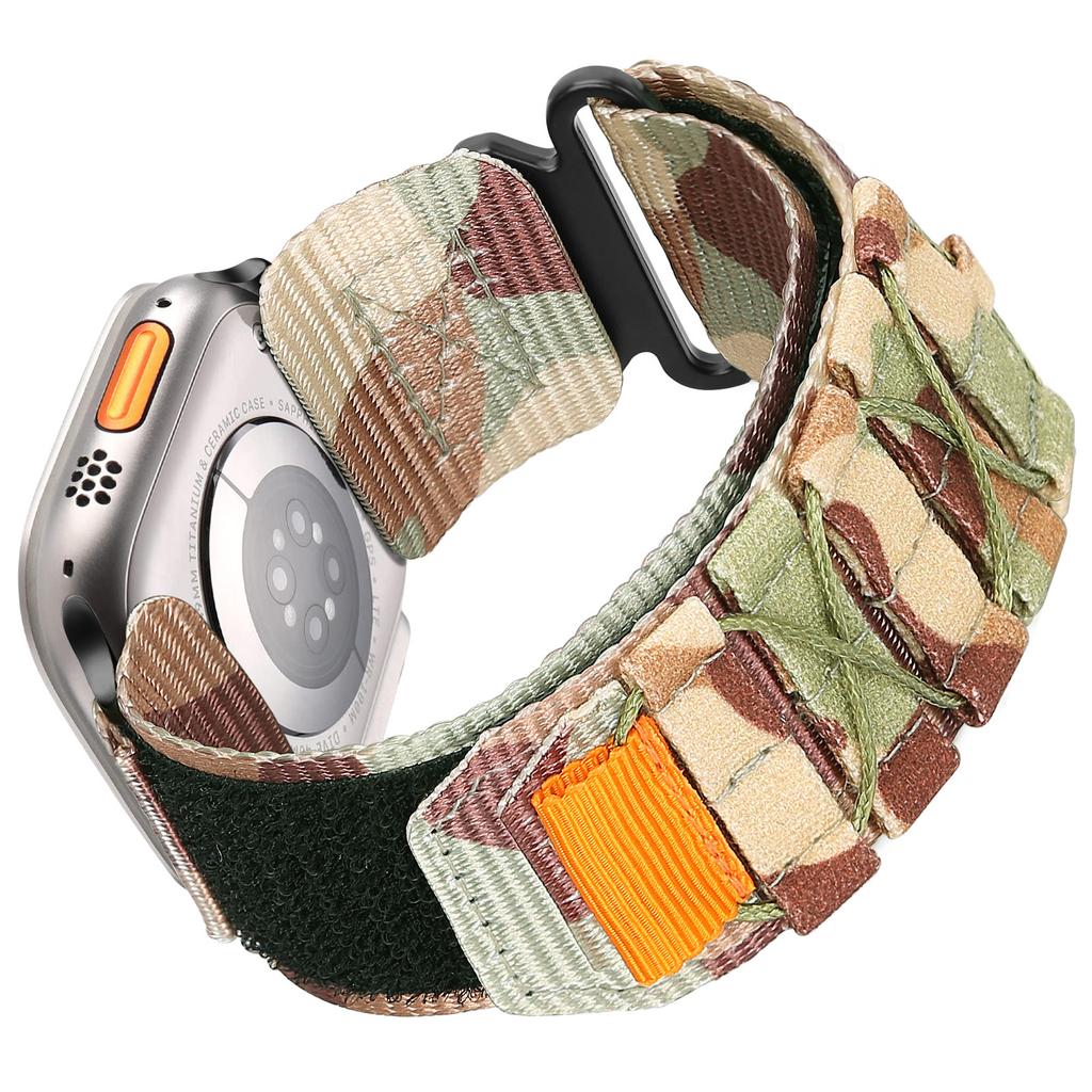 Uhrenarmband für Apple Watch Serie 10 Ultra 9 8 7 SE 6 5 4 3 2 1 46mm 49mm 45mm 44mm 42mm Gewebtes Nylon Klettband