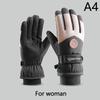 Winter Outdoor Snowboard Ski Riding Gloves Leather Non-Slip Touch Screen Waterproof Motorcycle Cycling Fleece Warm Riding Gloves