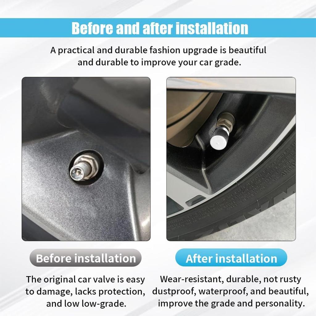 Car Valve Cap - 1.2cm Useful Tire Valve Stem Cap | Portable Air Valve