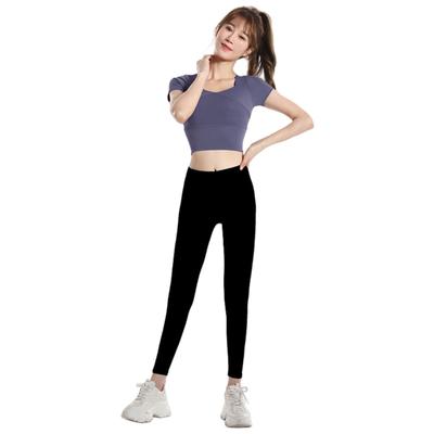 Yoga Wear Set and Yoga Pants and Tights Tummy Training Wear with Bra Gym Wear A0013 [Karsaer] Women's (Top Bottom) - Short-Sleeved Slim-Fit High-Waist