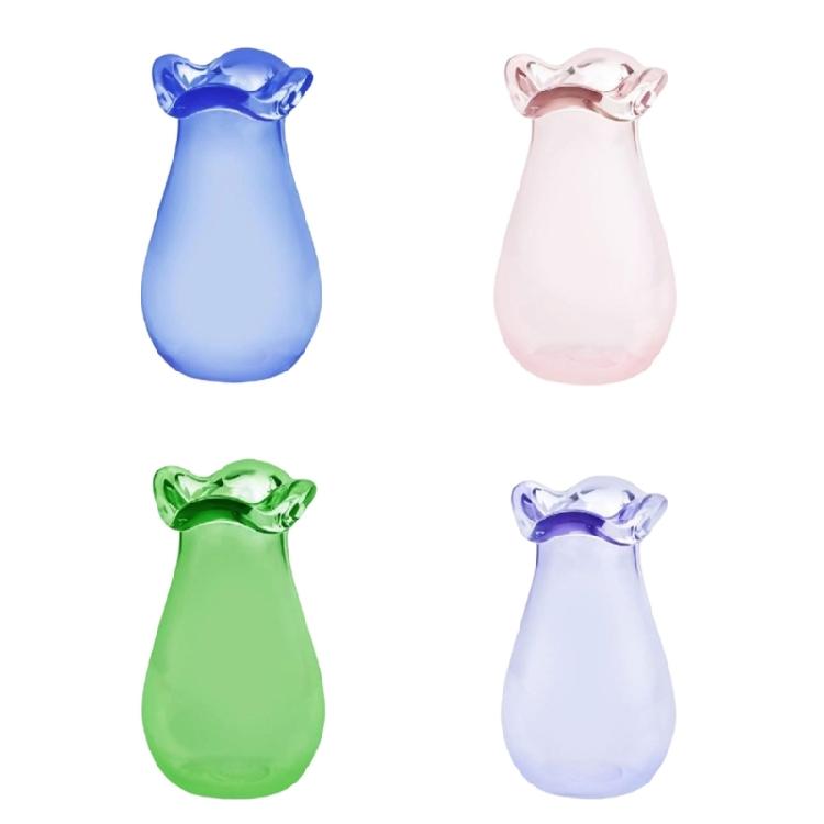 4pcs Cats Whisker Collector Glass Container Miniature Plant Jars Pet Furs Organizers Decorative Home Accessory