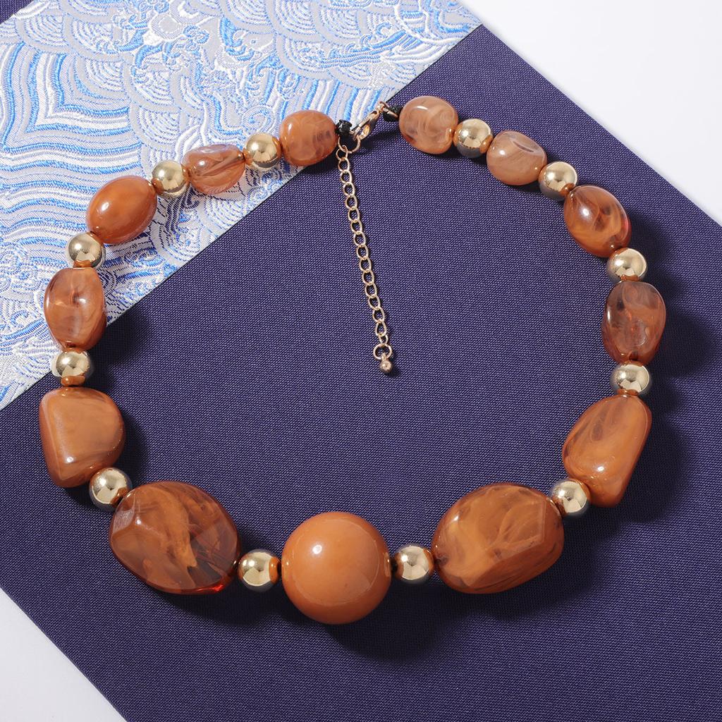 European and American retro personality ethnic style irregular geometric exaggerated design necklace, versatile banquet women's models