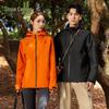 SNOWFLYING Couple's Outdoor Waterproof Hooded Windbreaker