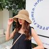 Women's Large Brim Foldable Breathable Straw Sun Hat for Summer Travel & Vacation