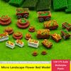 10pcs 1:50 1:75 Scale Micro Landscape Flower Bed Model Plastic Garden Border  Minihouse Accessories