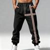 Pantalones de chándal para hombre Joggers elásticos de tiro medio con cordón ajustable Bolsillos reforzados Forro de terciopelo Pantalones deportivos para uso diario