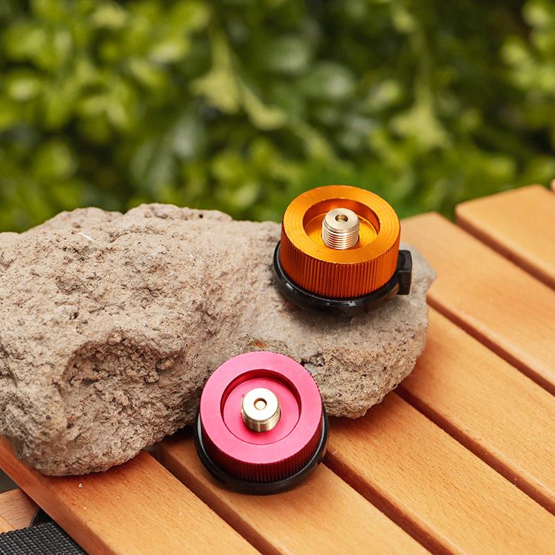 Outdoor Camping Gas Tank Conversion Head Mountaineering Stove Burner Adapter Locking Card Automatic Shut-off Stove Converter