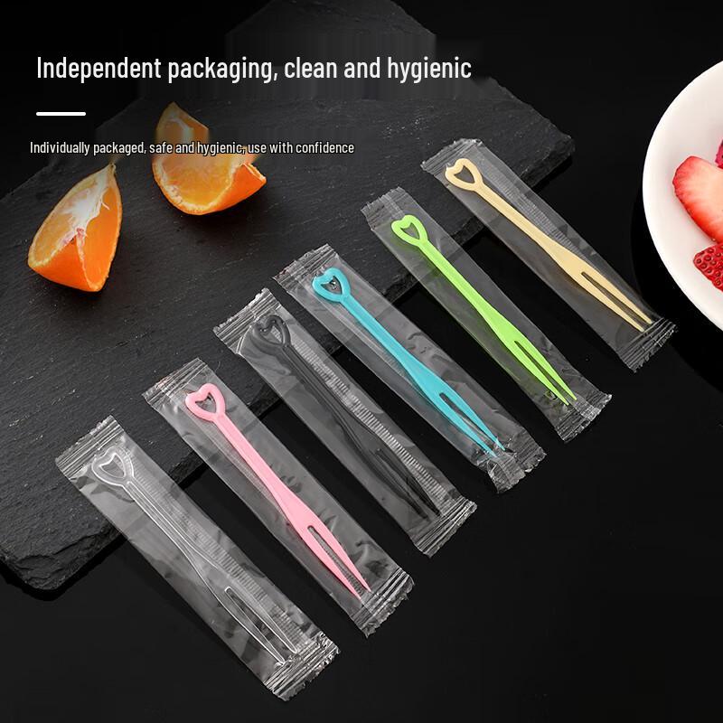 Fourchettes à fruits jetables en forme de cœur