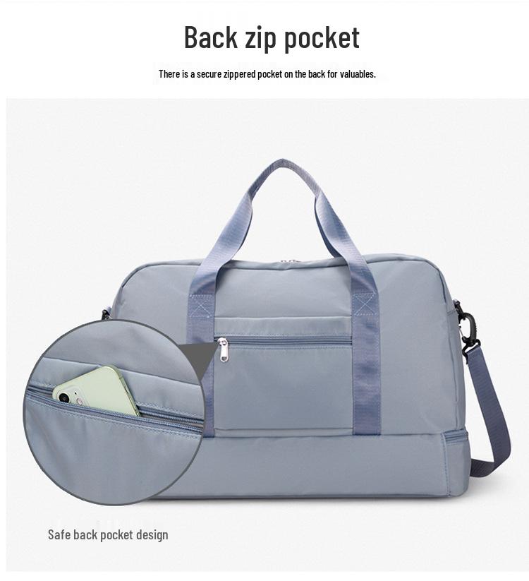 Těhotenská cestovní taška s oddělením mokrého/suchého pro jógu, fitness, plavání a krátké výlety