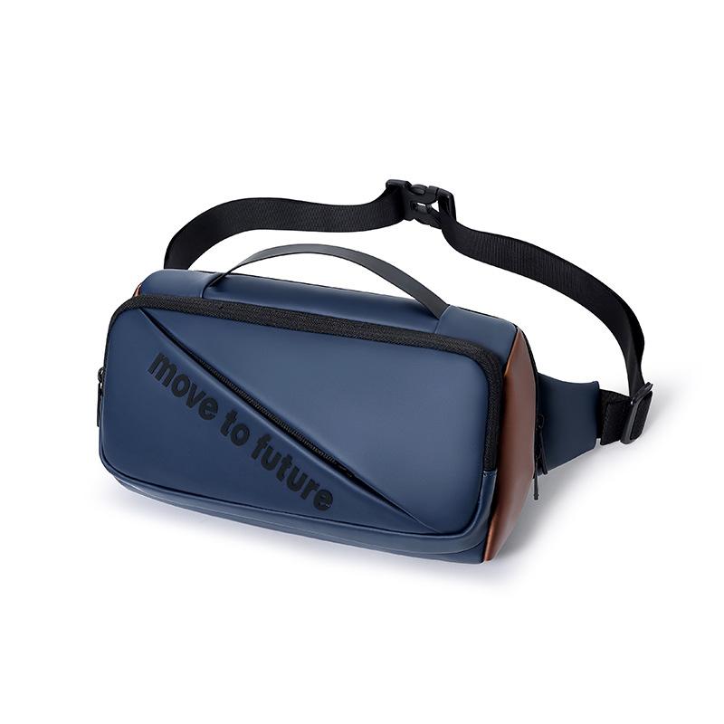 Men's Chest Bag Waterproof Crossbody Bag Multifunctional Sports Outdoor Shoulder Bag