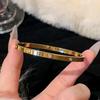 Korea Light Luxury White Shellfis Board Bracelet Bend Metallic Texture Bracelets Set for Women Fashion Jewelry Gifts Wholesale