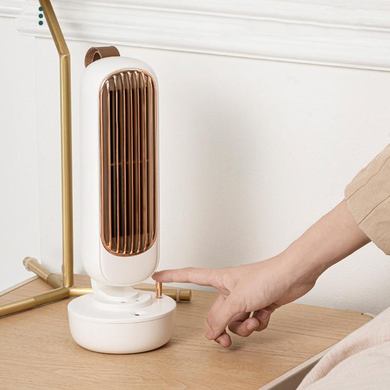 Portable air conditioner mini electric fan without bladeless vertical summer air cooler for home office travel cooling tower fan