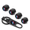 -Car Styling Keychain Key Ring with Auto Tire Valve Caps For BMW M Performance F15 E46 E70 E71 E91 E92 E93 F20 F15 F13 M3 E34 X5 EJ3