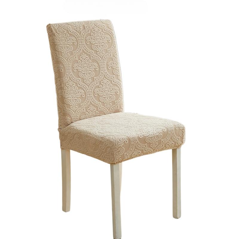 1/4Pcs Bohemian Jacquard Dining Chair Cover Stretch Chairs Covers Solid Color Seat Slipcovers For Kitchen El Banquet Wedding