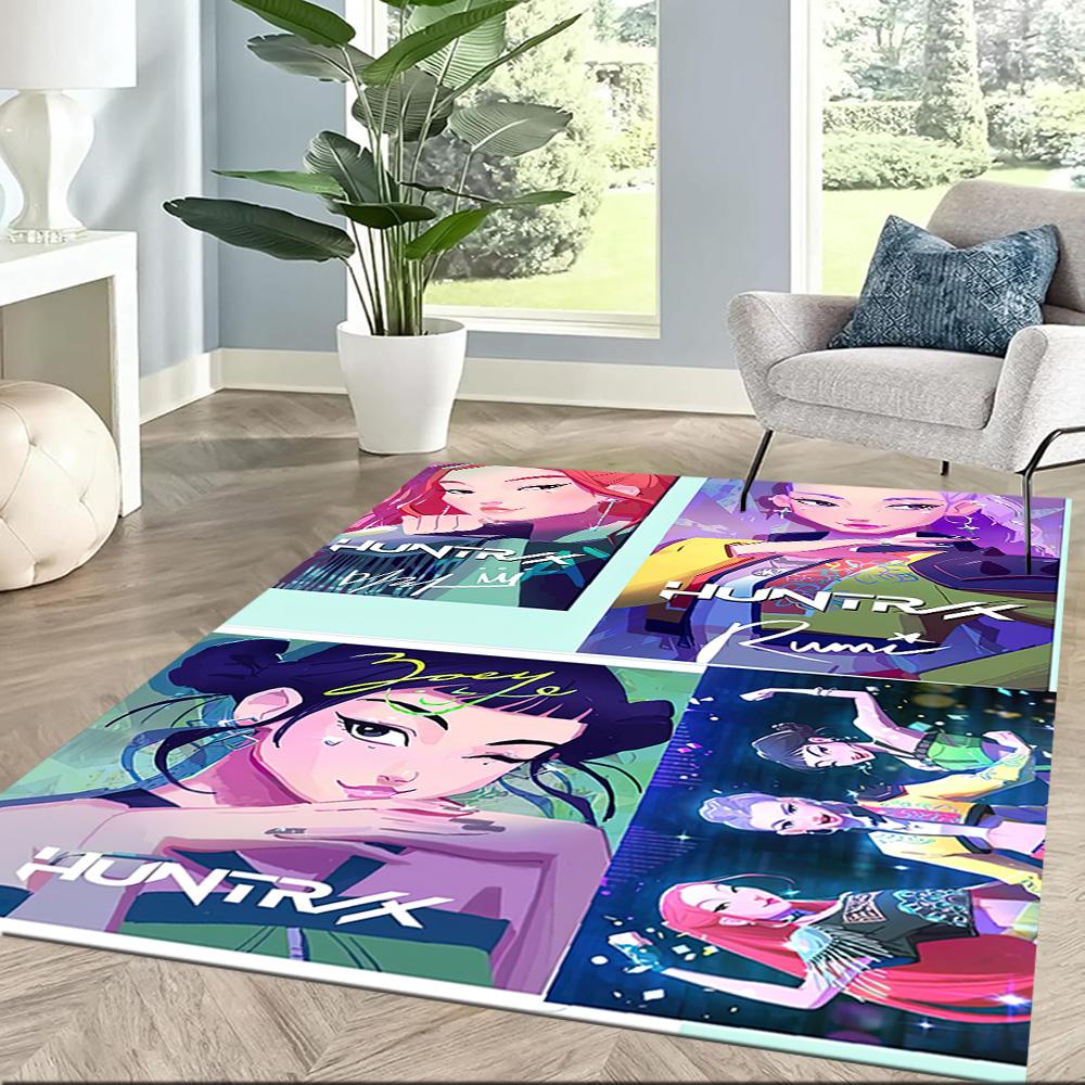 Huntrx: Future Heroes Square rugs are a great choice for living rooms, bedrooms, home décor, and as gifts.
