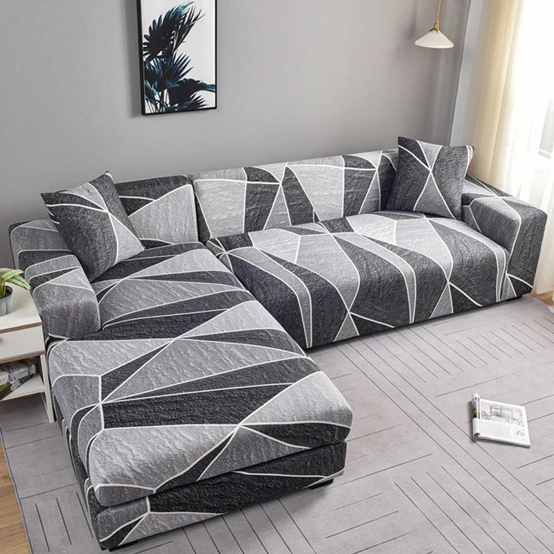 Elastic Sofa Cover 1/2/3/4 Seater L Shaped Corner Sofa Cover Protector For Living Room Stretch Cover For Sofa Couch Armchair