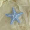 5PCS Girls Hairpin with Simulated Starfish Shape Hair Clip Stable Grip Macaron Colors Hair Accessory for Beach