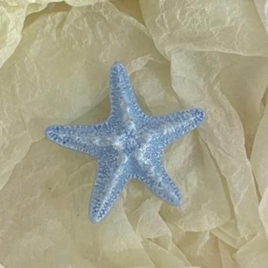 5PCS Girls Hairpin with Simulated Starfish Shape Hair Clip Stable Grip Macaron Colors Hair Accessory for Beach
