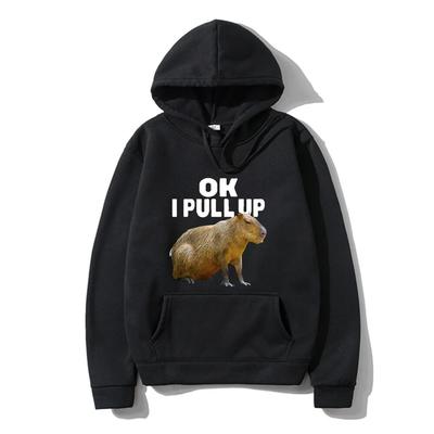 Ok Přijedu Mikiny s Grafickým Potiskem Kapybara Módní Ležérní Unisex Mikiny Mikiny Gotické Pulovry Harajuku Streetwear