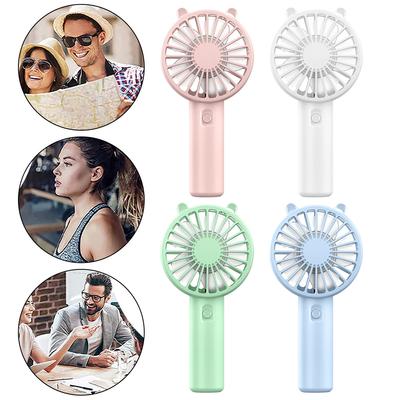 Portable Handheld Fan USB Rechargeable 300mAh Mini Desktop Air Cooler Pocket Handheld Fan for Desktop Student Dormitory Office