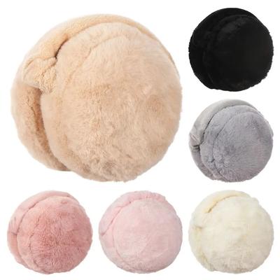 Winter Warme Ohrenschützer Abdeckung Frauen Mädchen Flauschigen Burger Form Earcap Kinder Ohrenschützer Weiche Kaschmir Einfarbig Wärmer Earlap