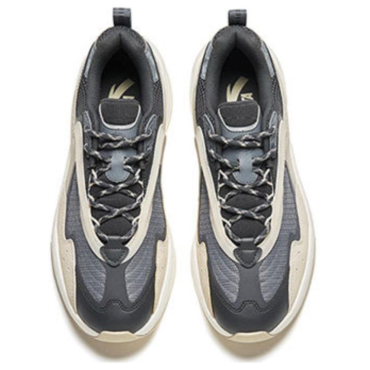 Anta Cross Cushioning Slip Resistant Low top Chunky Sneakers Men's Gray 112348850-3