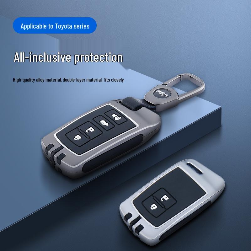 Metal Snap Key Cover for Toyota Camry, Land Cruiser (12-15), and Highlander