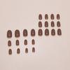 Coffe Milk Color Simple False Nails 24 Pieces Natural Lightweight Comfortable Wear