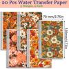 20 Halloween Water Transfer Stickers for DIY Crafts & Decor