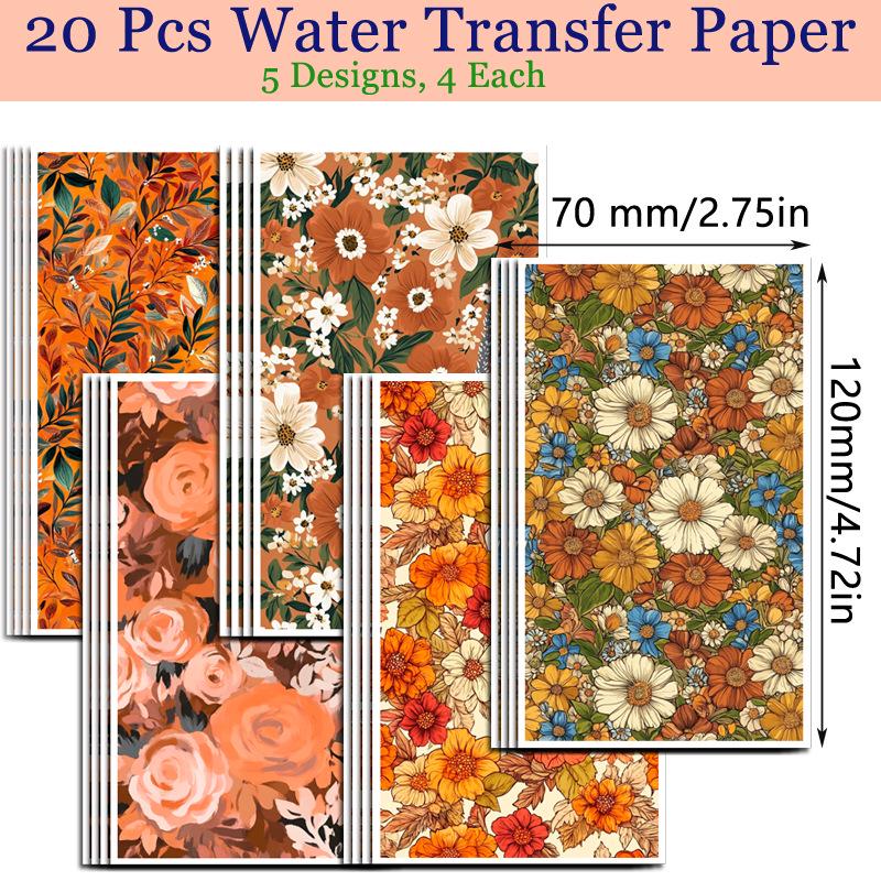 20 Halloween Water Transfer Stickers for DIY Crafts & Decor