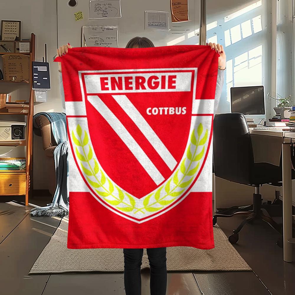 1 Stück Energie Cottbus Aufdruck Flanelldecke, Hohe Qualität, Bequem für Alle Jahreszeiten, Heimdekoration, Wärme und Komfort, Perfekt für Weihnachtsgeschenke38