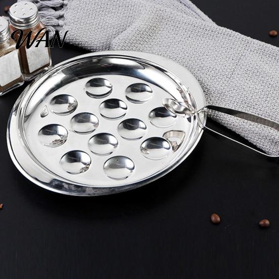 Schnecken-Essbesteck Set Edelstahl-Schneckenplatte mit Gabeln, 6/12 Loch Auflaufform für den Ofen, Serviertablett Anti-Rutsch-Rillen, Elegante Vorspeisen Meeresfrüchte,