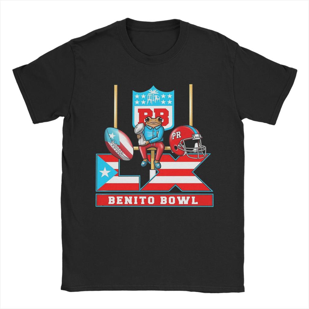 Benito Bowl Puerto Rican Bad Bunny TShirts Unisex Awesome Cotton Tee Shirt Crewneck Short Sleeve T Shirts New Arrival Clothes