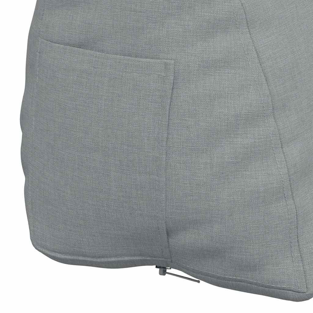 Back Cushion Light Grey 45 X 20 X 35 Cm Fabric