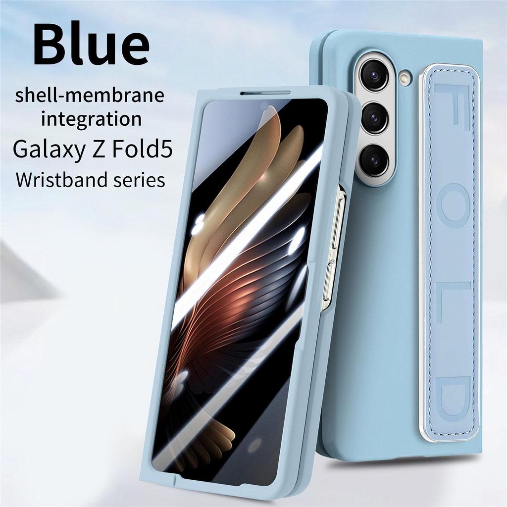 Elastic Rope Wristband Phone Case and Film for ZFold7/ZFold6 with PC Skin-Feel Spray Paint