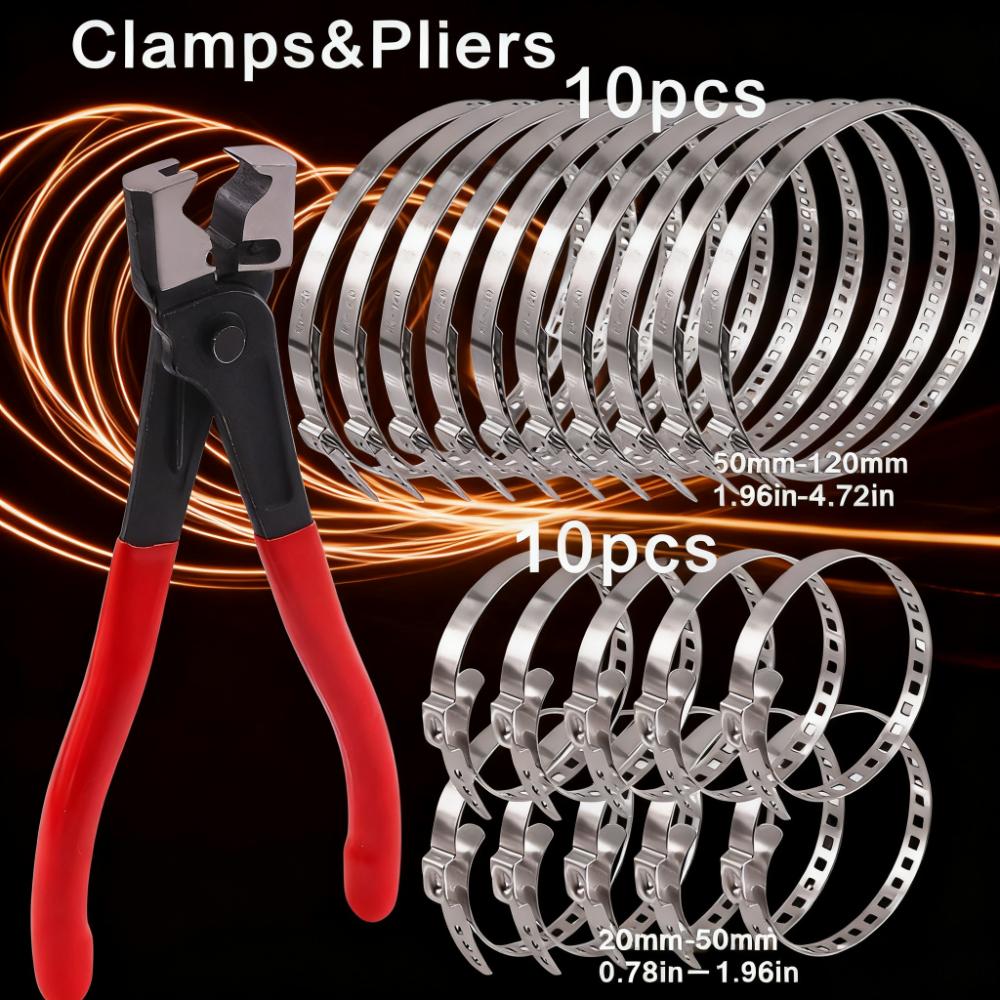 

Hose clamp with CV boot clamp kit, small and large stainless steel universal adjustable drive shaft CV boot crimping clip