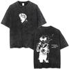 Anime Cowboy Bebop Vintage Washed T-shirt Manga Spike Spiegel Whatever Happens Happens T-shirts Retro Oversized Tee Shirt Unisex