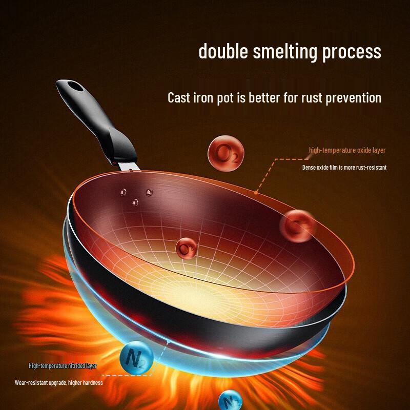 Joyoung Uncoated Iron Stir-fry Wok