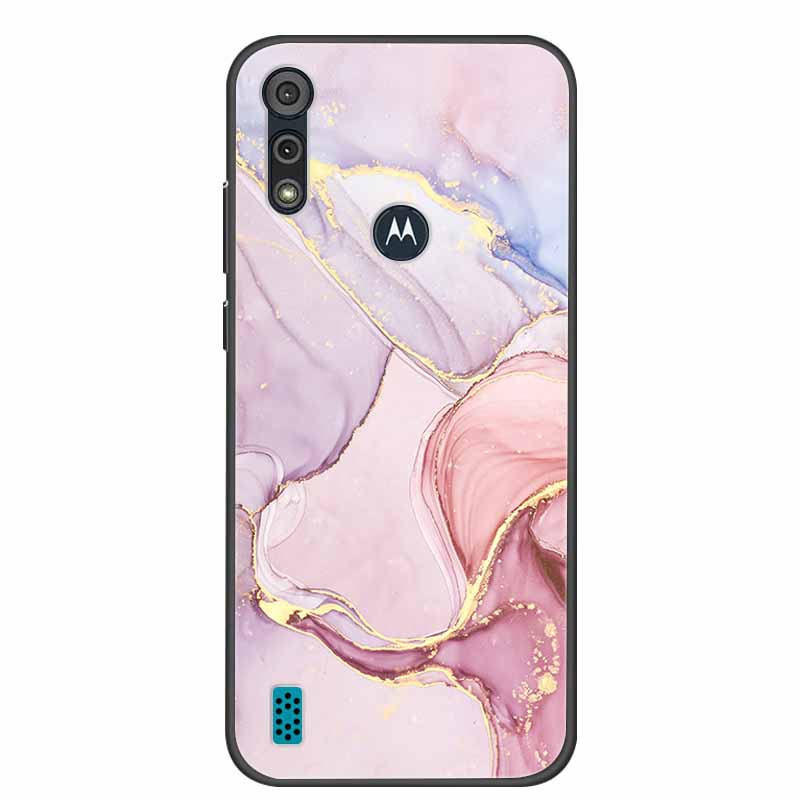 Phone Case for Motorola Moto E6i / E6s 2020 Shockproof Soft Silicone TPU Back Cover for Moto E6s 2020 E 6S 6i Cases Marble Print