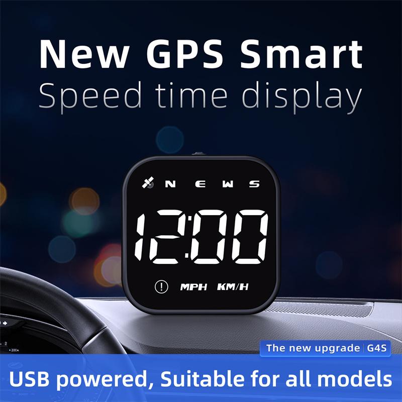 Car Head Up Display Hud Digital Gps Speedometer Mph Overspeed Alarm Multifunctional Speedometer Compass Hd Led Display