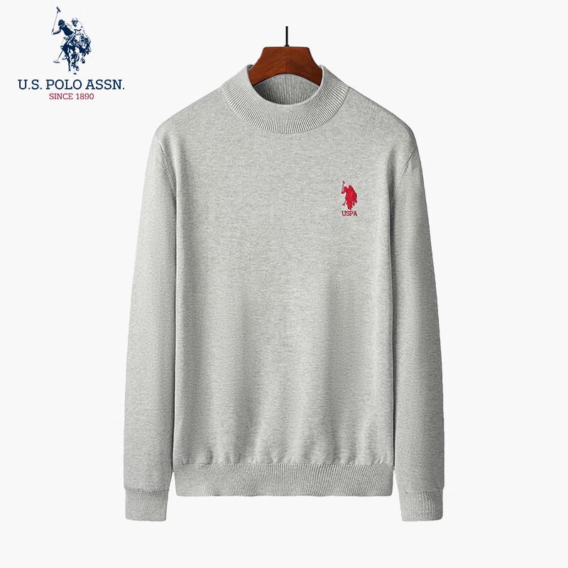 U.S. Polo Assn. Herrtröja i ren bomull med mock neck